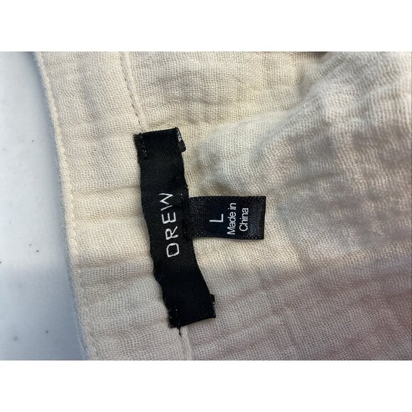 Anthropologie DREW Gauze tank Ivory midi dress size LG flowy lightweight neutral - Picture 8 of 11